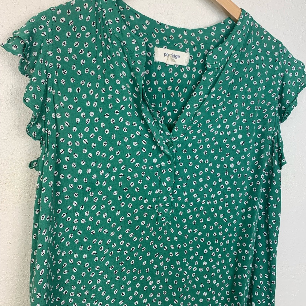 Anthropologie Porridge Size M Green Ladybug - Picture 2 of 7